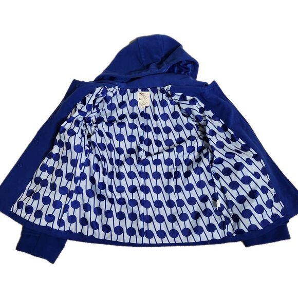 Tulle Anthropologie Hooded Peacoat Jacket Women's XL Royal Blue Lined Gorpcore - Picture 8 of 14